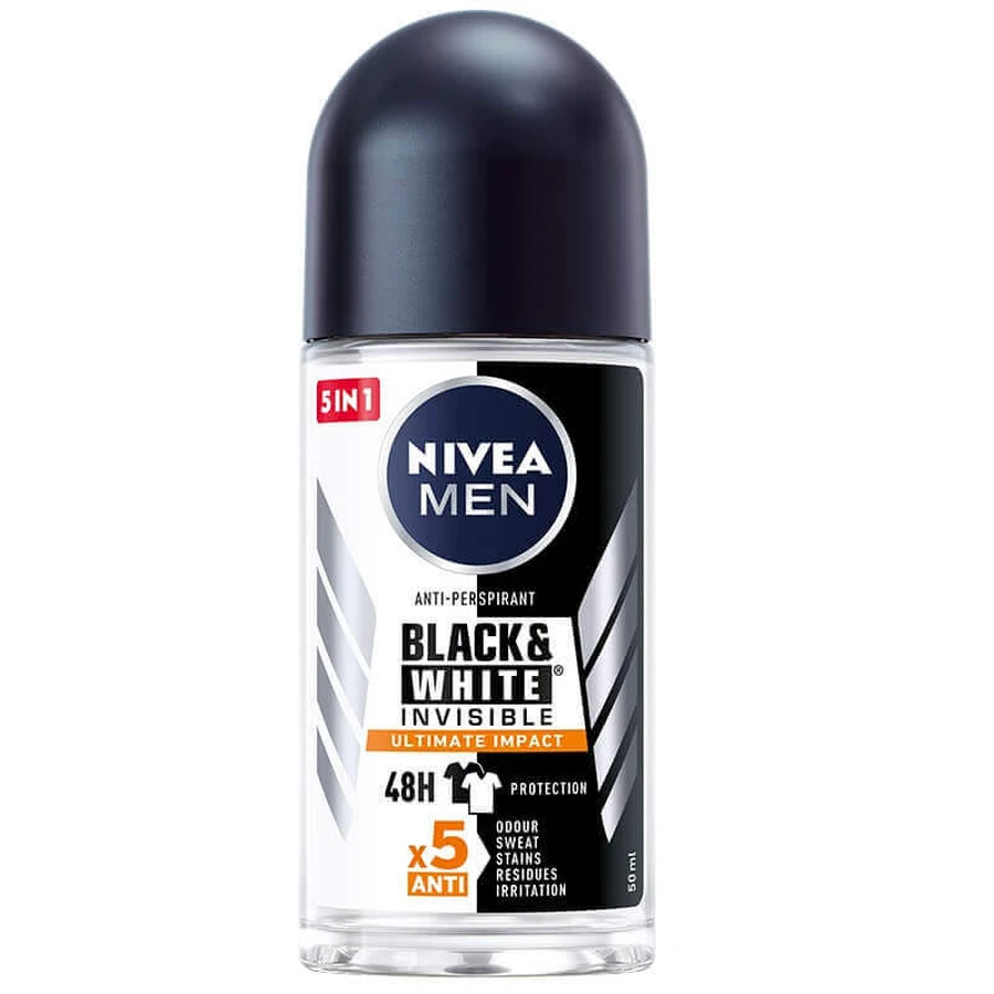 Nivea Men Black amp;White Invisible Ultimate Impact Antiperspirant Roll-on, 50 мл: цены и характеристики