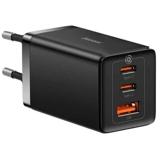 Быстрое зарядное устройство Baseus GaN5 Pro с кабелем USB C 1xUSB 65 Вт + USB C - USB C 100 Вт - черное