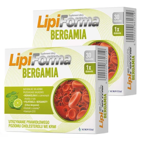 Набор для нормального уровня холестерина, LipiForma Bergamia, 2 x 30 капсул: цены и характеристики