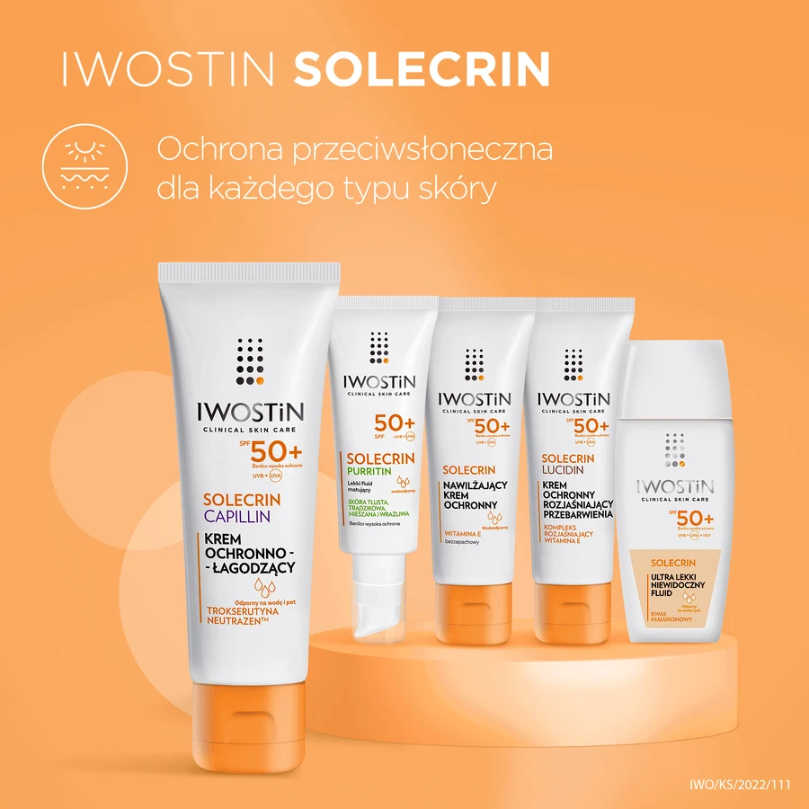 Iwostin Solecrin Capillin, захисно-заспокійливий крем, SPF 50+, 50 мл: ціни та характеристики