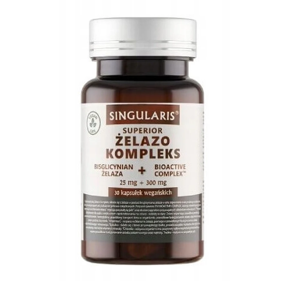 Singularis Superior Iron Complex 25 мг + біоактивний комплекс 300 мг, 30 капсул: ціни та характеристики
