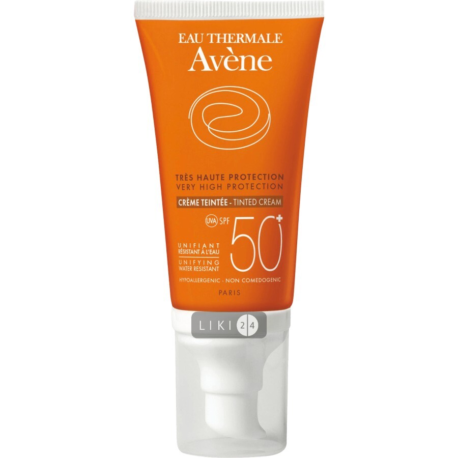 Солнцезащитный крем тональный Avene SPF 50+ для сухой и чувствительной кожи 50 мл: цены и характеристики