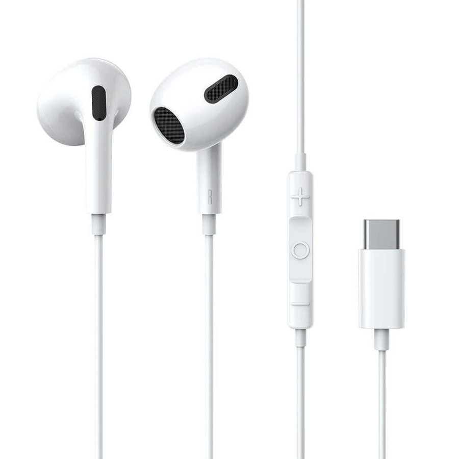 Наушники-вкладыши Baseus Encok C17 с кабелем USB Type C и микрофоном, белые (NGCR010002): цены и характеристики