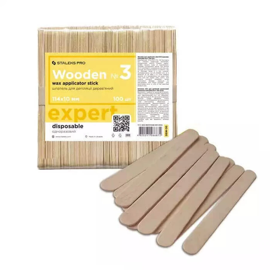 Деревянные лопатки для депиляции Staleks Pro Expert 114x10 мм, 100 шт.: цены и характеристики