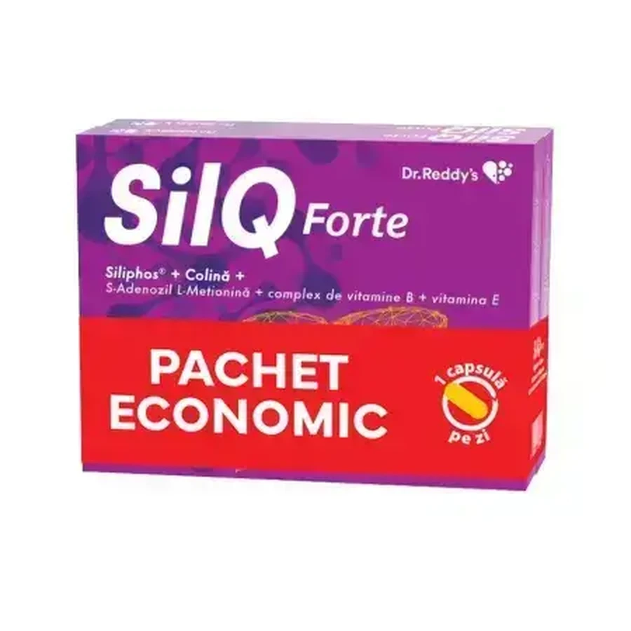 Упаковка SilQ Forte, 15 + 15 капсул, Dr Reddys: цены и характеристики