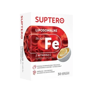 Suptero Липосомальное железо Fe с витамином C, 30 капсул