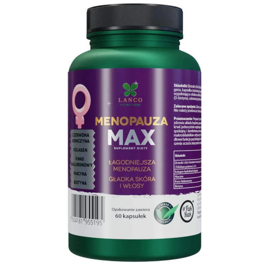 Lanco Nutritions Menopause Max, 60 капсул: цены и характеристики