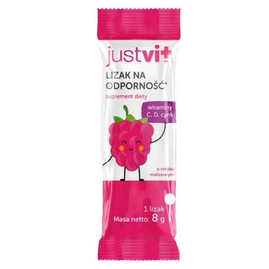 Леденец Justvit Immunity со вкусом малины, 1 шт.: цены и характеристики
