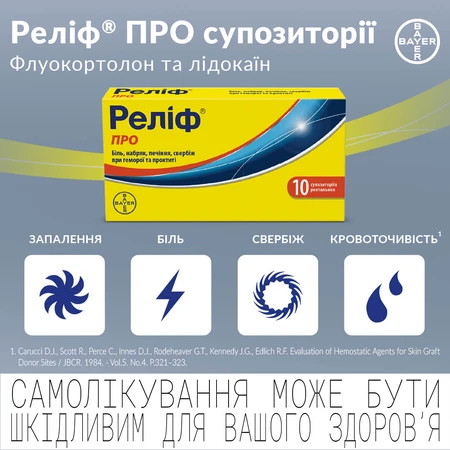 Релиф про супп. ректал. стрип №10: цены и характеристики