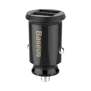 Автомобільний зарядний пристрій Baseus Grain CCALL-ML01 Mini Car Charger 2x USB-A 3.1A - чорний