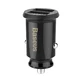 Автомобільний зарядний пристрій Baseus Grain CCALL-ML01 Mini Car Charger 2x USB-A 3.1A - чорний