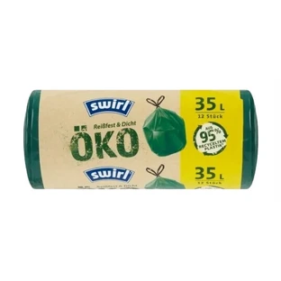 Swirl, Мусорные пакеты с ручками 35л, 12 шт.