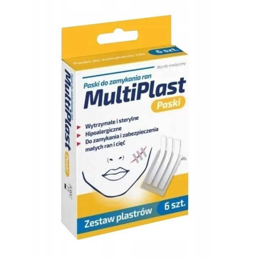 Полоски для закрытия ран MultiPlast, 6 штук: цены и характеристики
