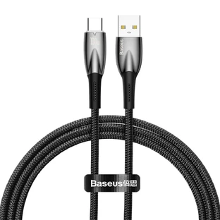 Baseus Glimmer Series Fast Charging Cable USB-A - USB-C 100W 480Mb/s 1m Black