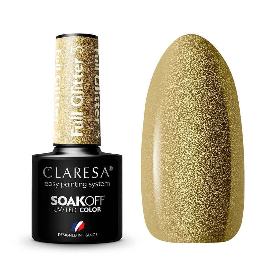 Claresa Soak Off UV/LED Full Glitter Hybrid Varnish 3, 5 g: цены и характеристики