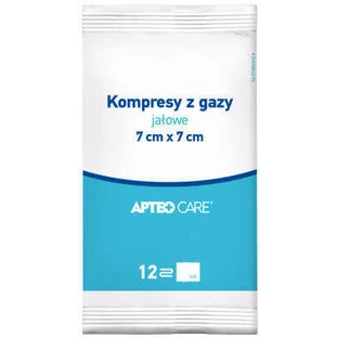 Стерильный марлевый компресс Apteo Care 7 см x 7 см, 1 упаковка из 3 шт.