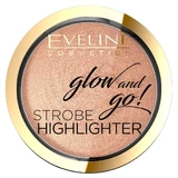 Eveline Cosmetics Glow &amp; Go Strobe Highlighter Хайлайтер для лица 02 Gentle Gold, 8,5 г