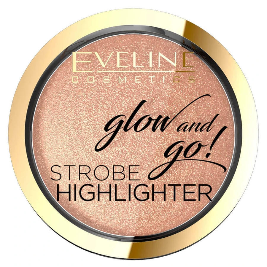 Eveline Cosmetics Glow &amp; Go Strobe Highlighter Хайлайтер для обличчя 02 Ніжне золото, 8,5 г: ціни та характеристики