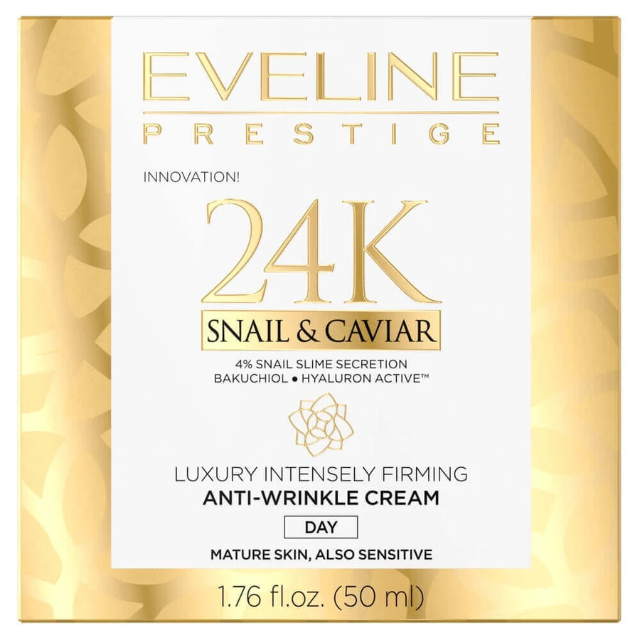 Денний крем проти зморшок Eveline Cosmetics Prestige 24k Snail & Caviar, 50 мл: ціни та характеристики