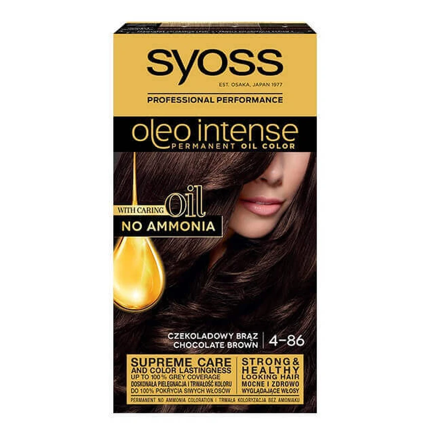 Фарба для волосся Syoss Oleo Intense шоколадно-коричневий 4-86: ціни та характеристики