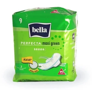 Гігієнічні прокладки Bella Perfecta Maxi Green, Silky Drai, 9 шт