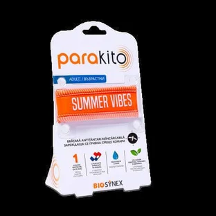 Браслет от комаров для взрослых Good Vibes Orange, 1 штука, Para Kito