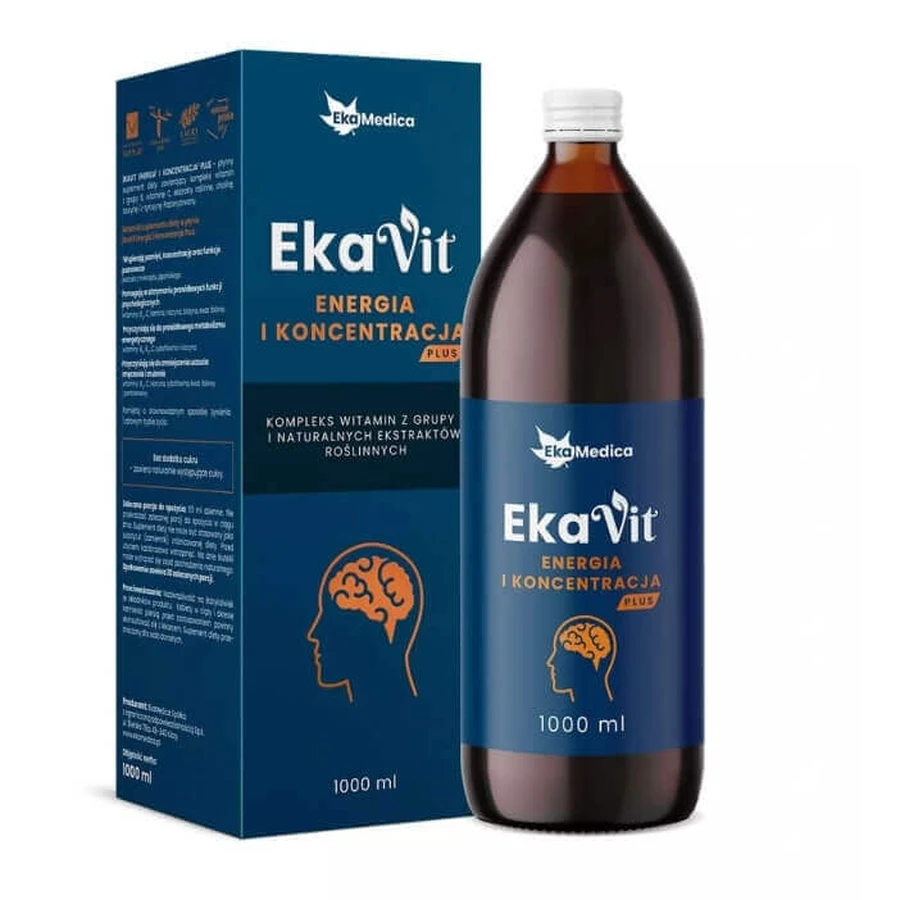 Ekavit Energy and Concentration Plus, 1000 мл: цены и характеристики