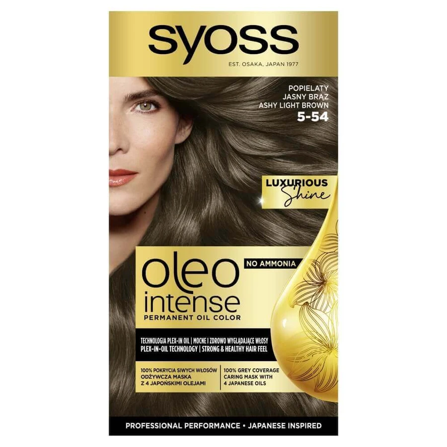 Фарба для волосся Syoss Permanent Hair Color Dye with Oils 5-54 Ash Light Brown: ціни та характеристики