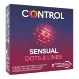 Презервативи Control Sensual Dots & Lines Ribbed, 3 шт