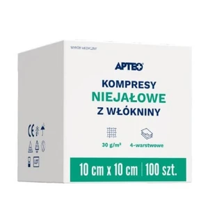 Компрессы ApteoCare из нетканого материала нестерильные 10х10 см 100 шт.