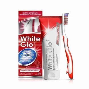 Отбеливающая зубная паста White Glo Professional Choice, 100 мл + зубная щетка
