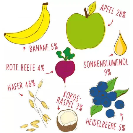 Злаковый батончик Fruchtbar Bio, черника, банан, овес, после 12 месяцев, 6 х 23 г: цены и характеристики