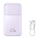 Baseus Comet Series Powerbank with Display 10000mAh 22.5W - Purple + USB-A / USB-C Cable