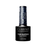 Claresa Top Glitter No Wipe Hybrid Top with Glitter Dust Glitter Blue, 5 г