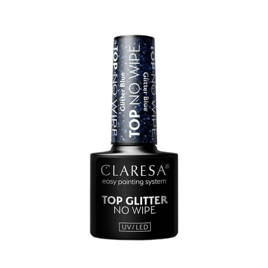 Claresa Top Glitter No Wipe Hybrid Top with Glitter Praf de sclipici albastru, 5 g: цены и характеристики