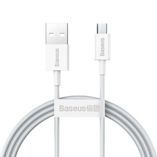 Baseus Superior USB-A / micro USB 2A cablu 1m - alb