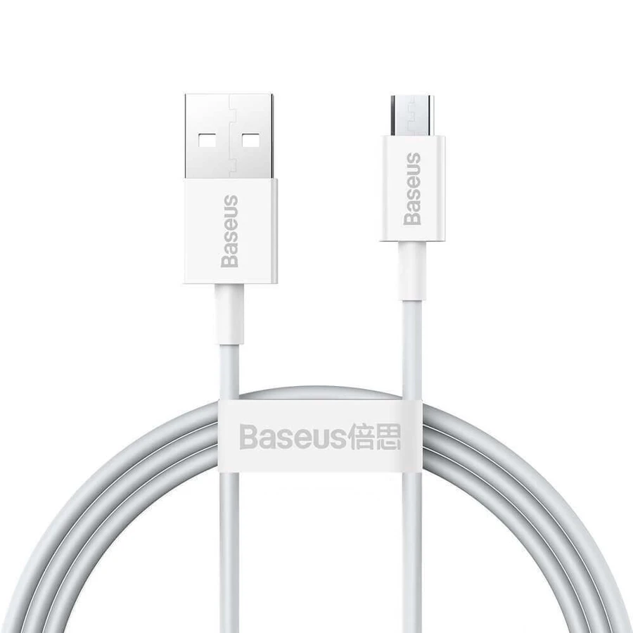 Кабель Baseus Superior USB-A / Micro USB 2A 1 м - білий: ціни та характеристики