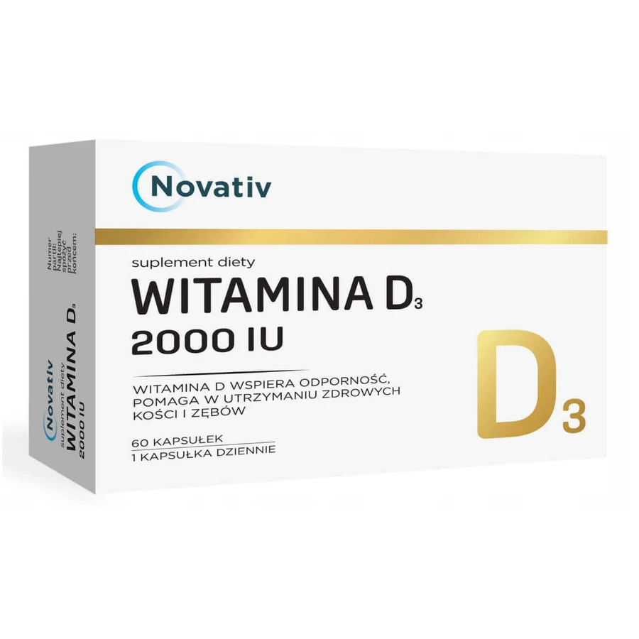 Novativ Vitamin D3 2000 UI, 60 капсул: цены и характеристики