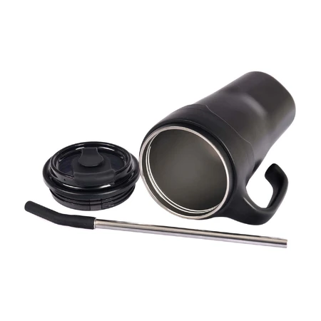 Термокружка Majestic Sport Jelly Black Thermo Mug with Straw с соломинкой, черная, 650 мл: цены и характеристики