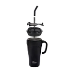 Термокружка Majestic Sport Jelly Black Thermo Mug with Straw с соломинкой, черная, 650 мл: цены и характеристики