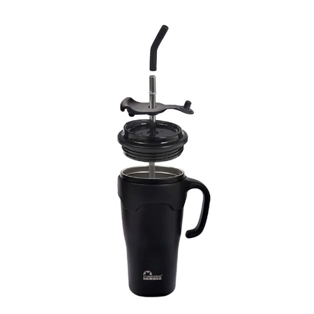 Термокружка Majestic Sport Jelly Black Thermo Mug with Straw с соломинкой, черная, 650 мл: цены и характеристики