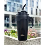 Термокружка Majestic Sport Jelly Black Thermo Mug with Straw с соломинкой, черная, 650 мл: цены и характеристики