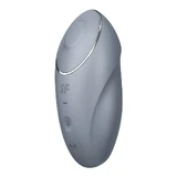 Вибратор-клитор Satisfyer Tap &amp; Climax 1, цвет: сине-серый