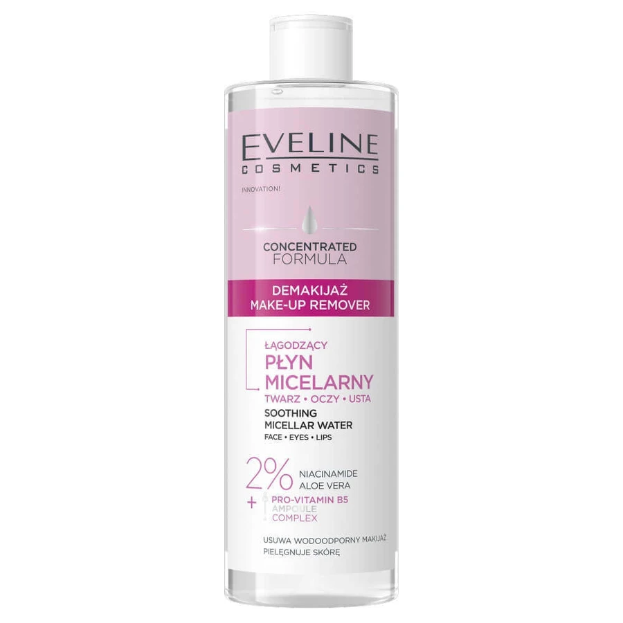 Заспокійливий міцелярний флюїд Eveline Cosmetics Concentrated Formula, 400 мл: ціни та характеристики
