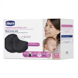 Прокладки для груди Chicco, черные, 60 штук