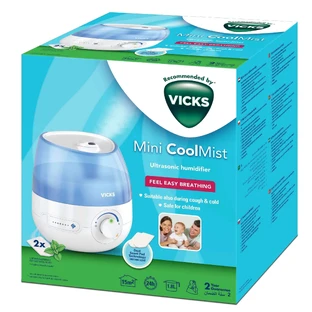 Ультразвуковой увлажнитель воздуха с 2 ментоловыми таблетками, Vicks