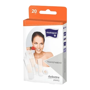 Matopat Transparent (005) Пластирі з пов'язкою, 20 шт