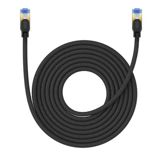 Високошвидкісний інтернет-кабель Baseus RJ45 cat.7 10Gbps 8m в обплетенні чорний