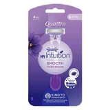 Одноразовые бритвы Wilkinson My Intuition Quattro Smooth Violet Bloom для женщин, 3 шт.