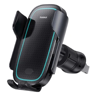 Автомобільний тримач Baseus Milky Way Pro Series BS-CM023 для вентиляційного отвору з індуктивним зарядним пристроєм 15 Вт - чорний